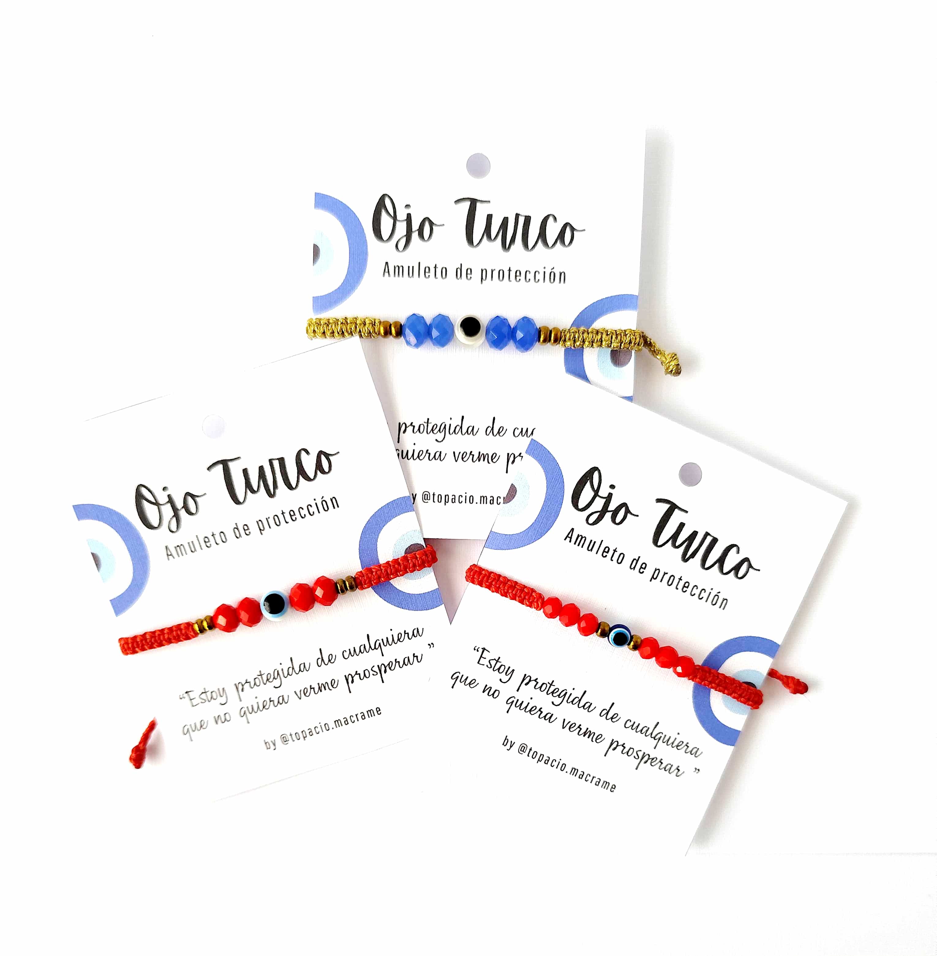 Pulsera Amuleto Ojo Turco – Protección – Topacio Macramé