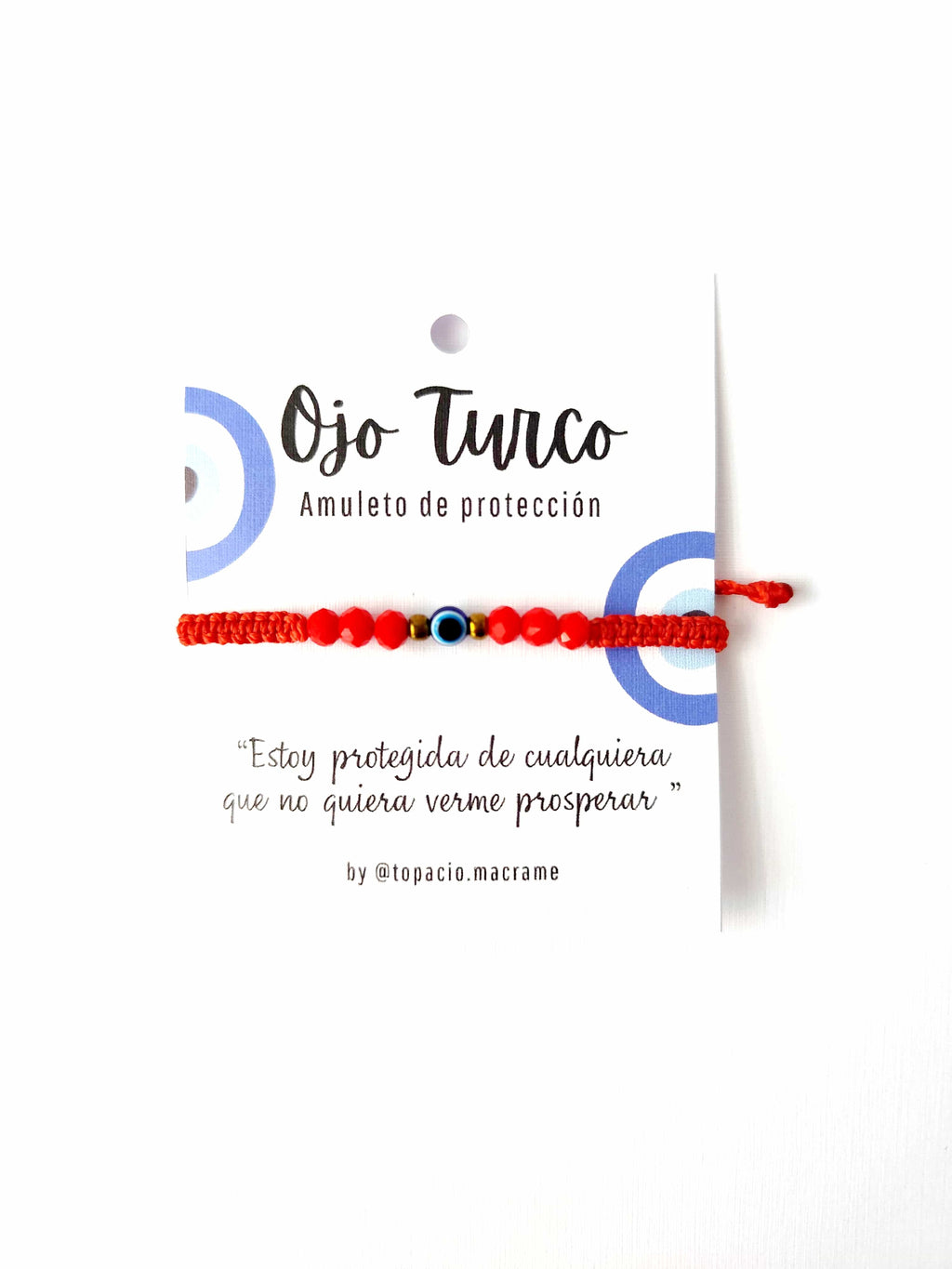 Pulsera Amuleto Ojo Turco – Protección – Topacio Macramé