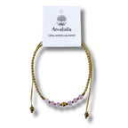 Collar Sentir de Amatista y Hematita – Topacio Macramé