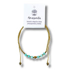 Collar Sentir de Amazonita y Hematita – Topacio Macramé