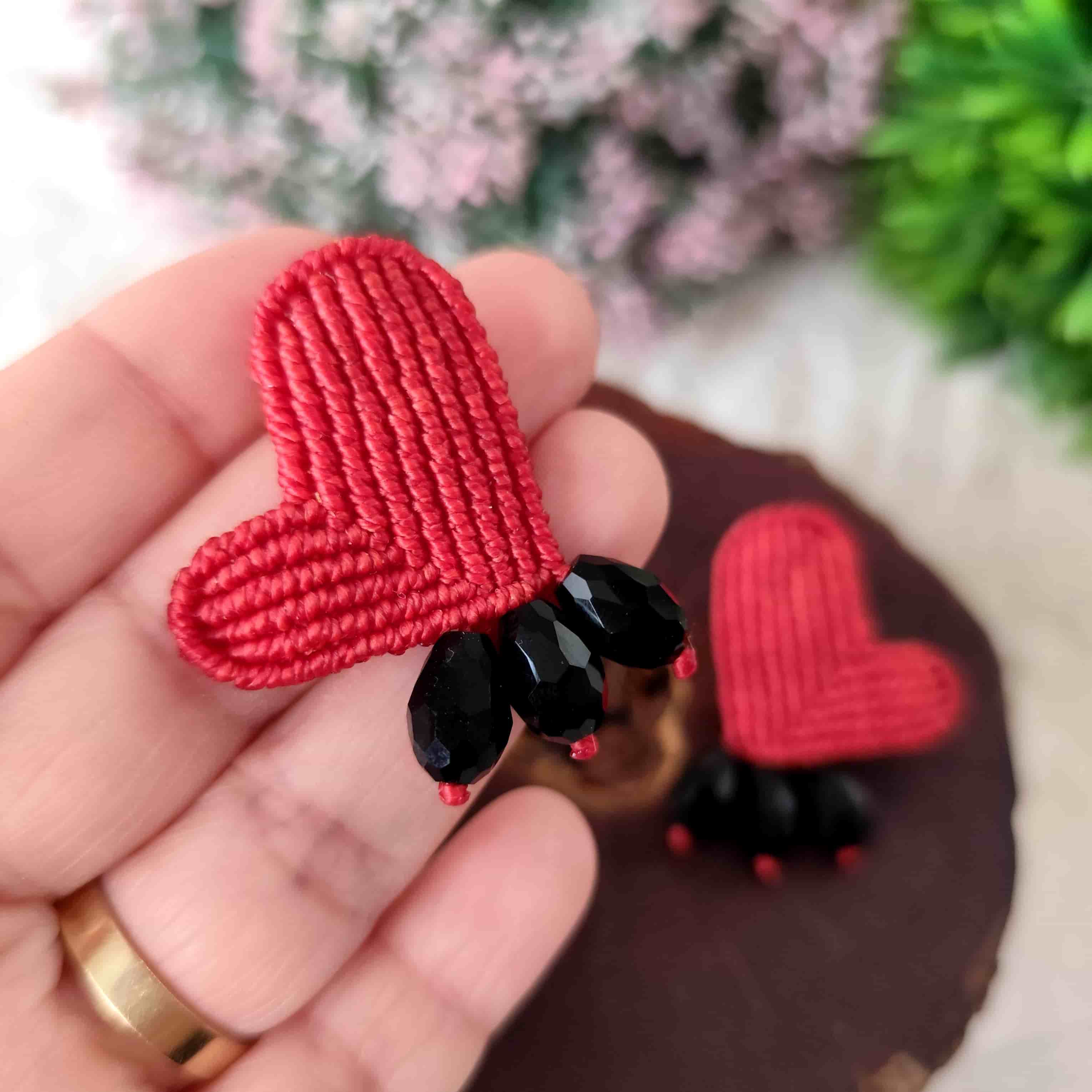 Aros Corazón – Topacio Macramé