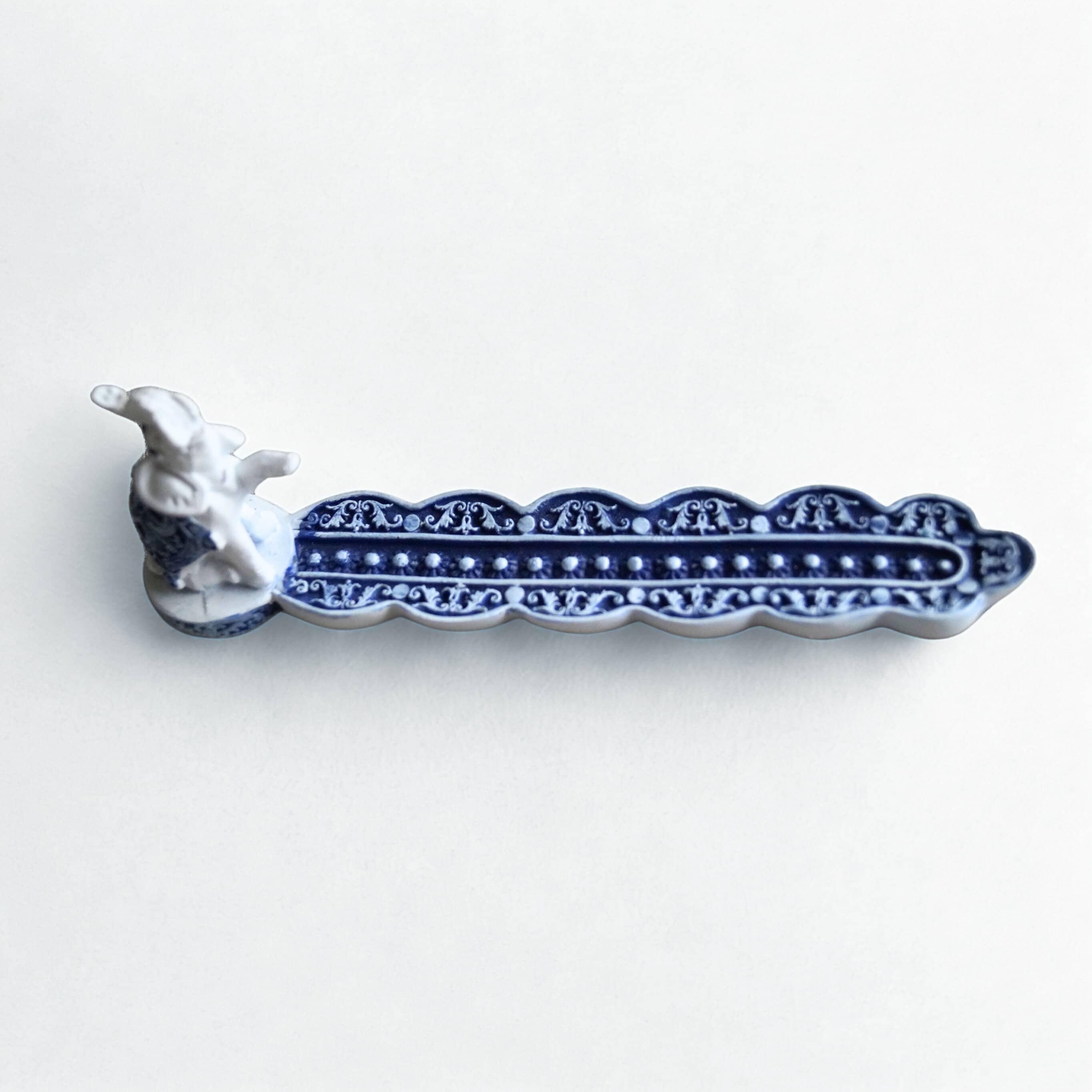 Portaincienso Elefante Blanco y Azul