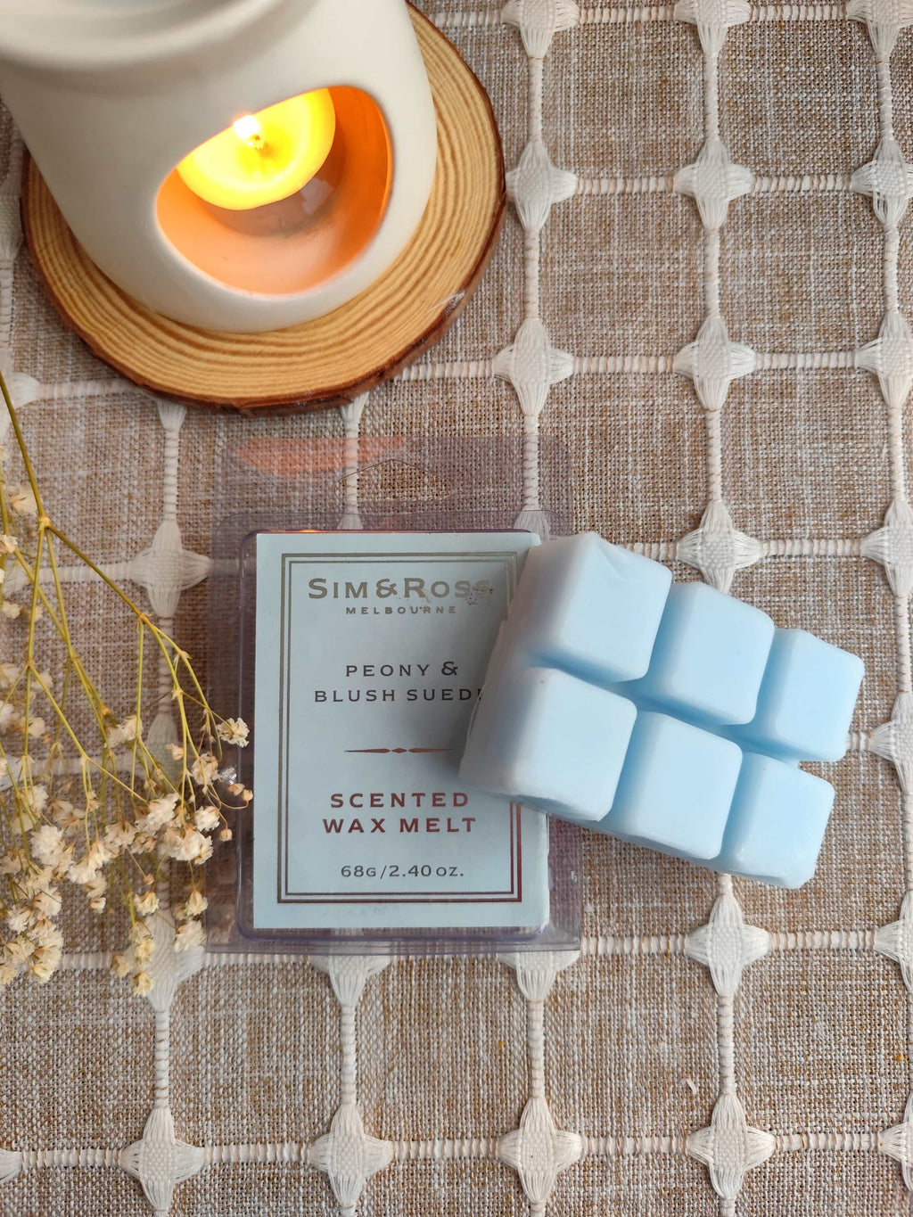 Cera Aromática Peony Blush Suede - Sim&Ross