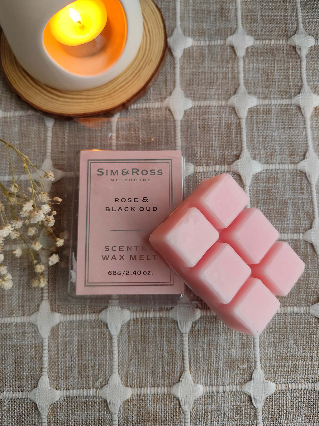 Cera Aromática Rose & Black Oud - Sim&Ross