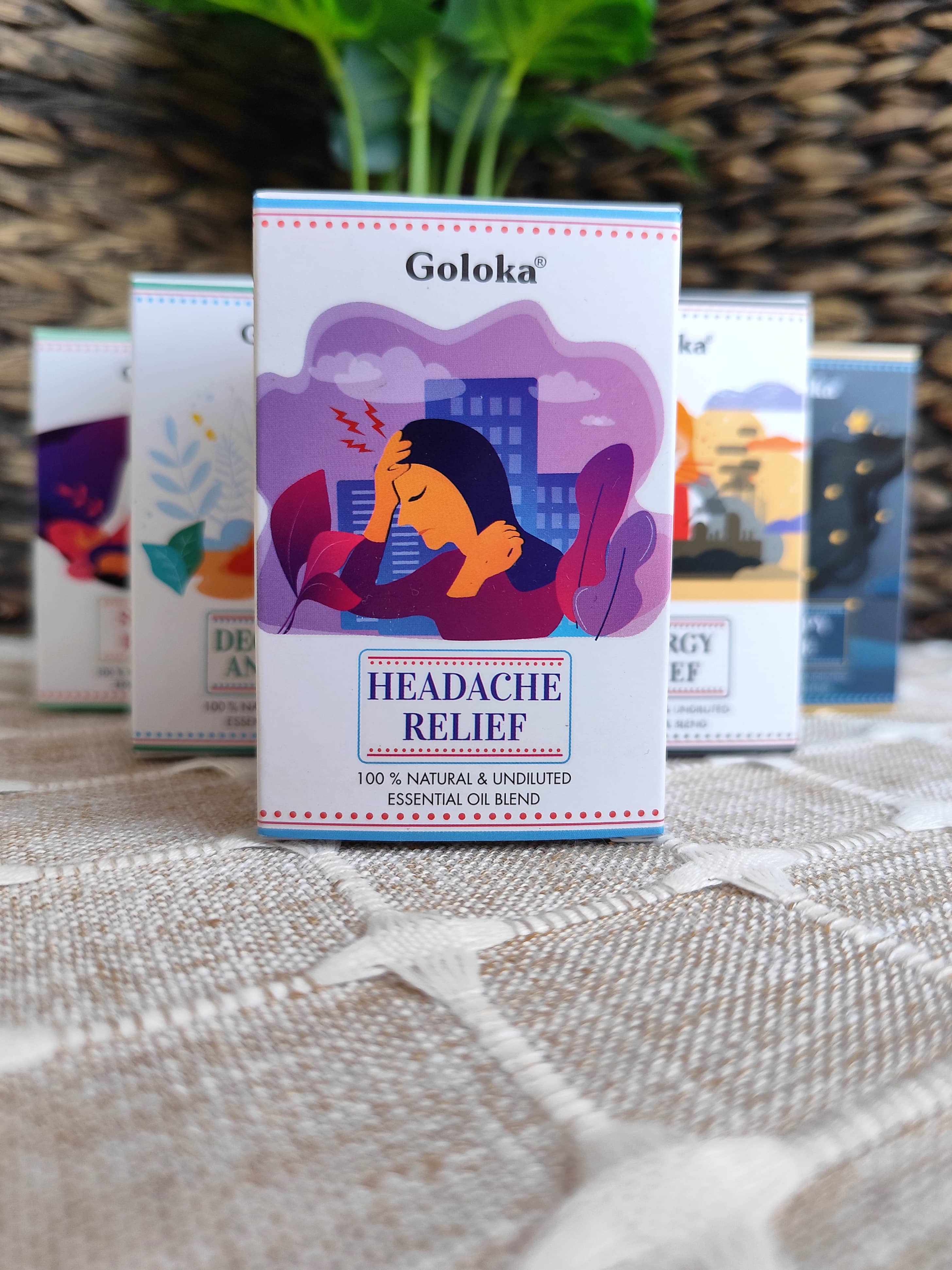 Aceite Esencial Alivio de la Jaqueca 10ml – Goloka