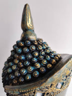 Cabeza de Buda Turquesa Yeso Pintado a Mano - Artesanías Mariel