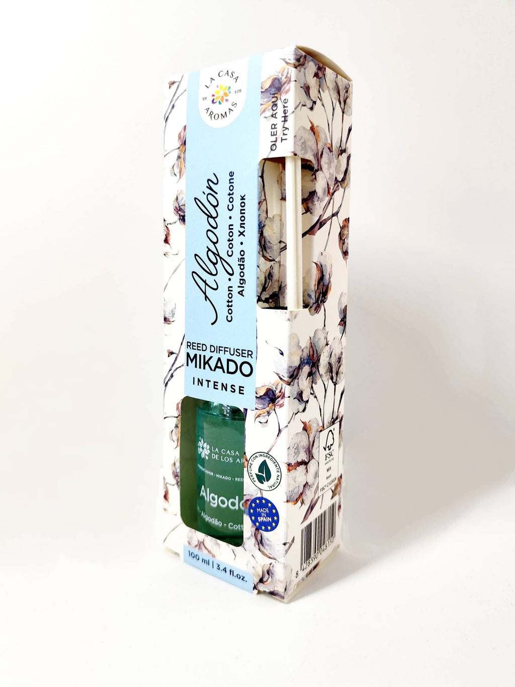 Difusor de Varilla Intense Flor de Algodón 100ml - La Casa de los Aromas