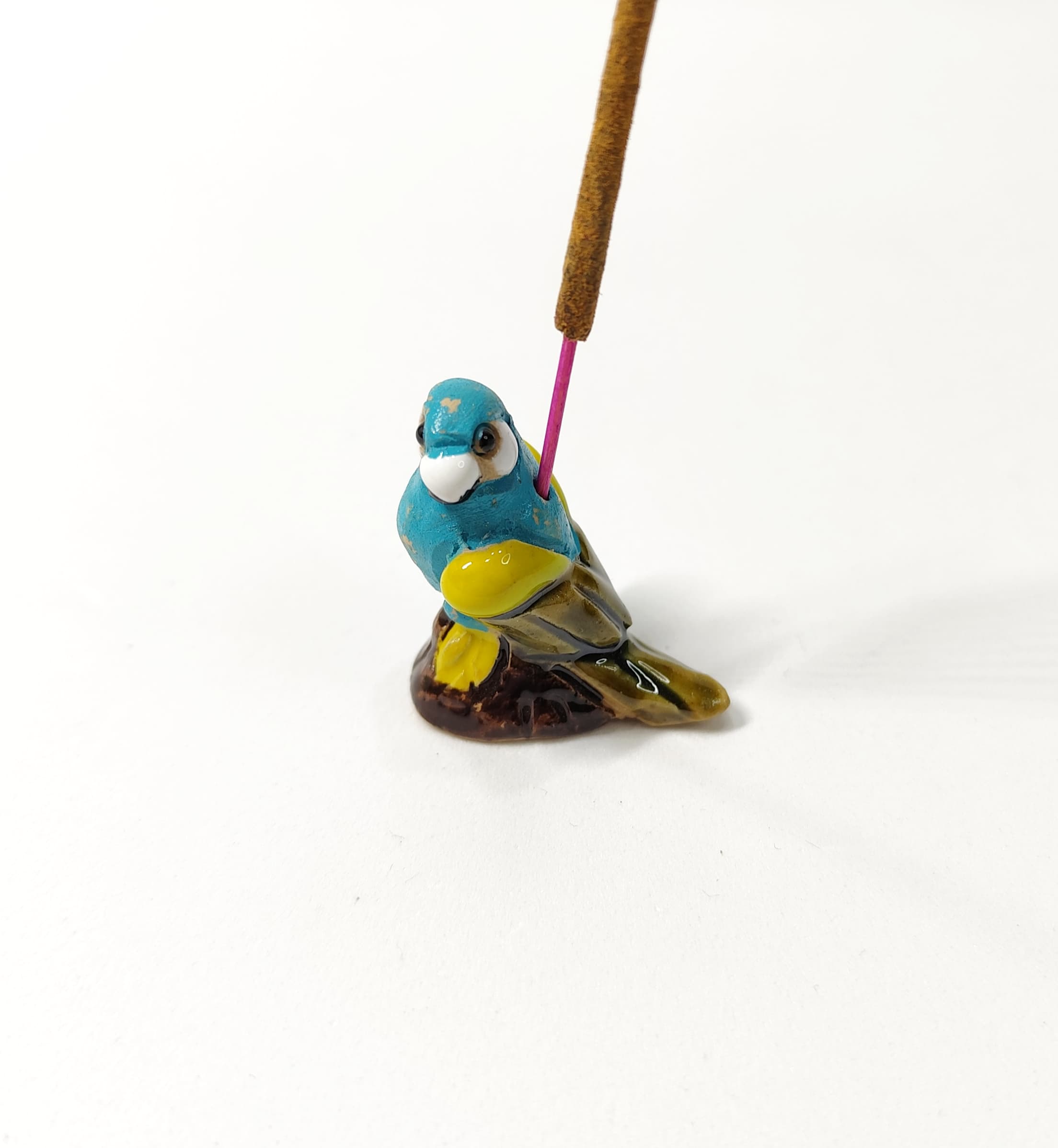 Portaincienso Ave Cerámica Artesanal Perú