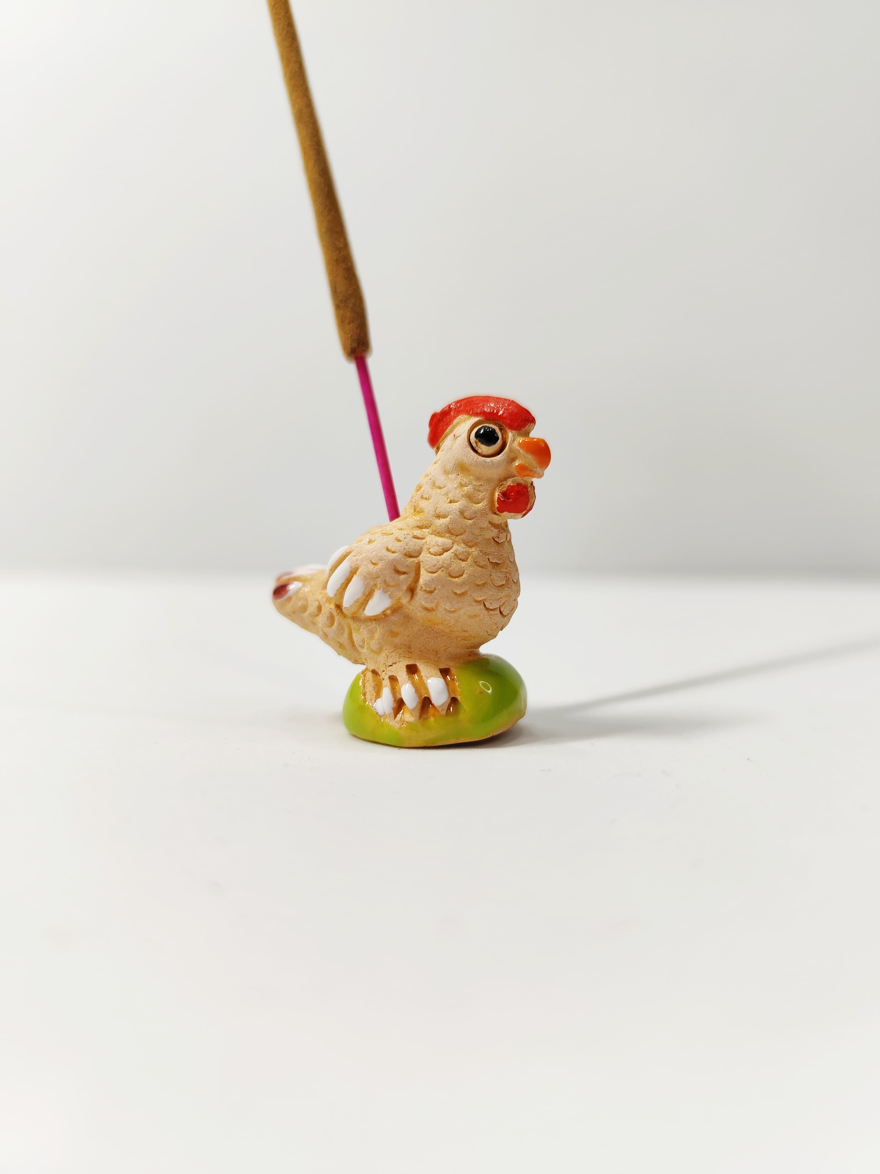 Portaincienso Gallina Cerámica Artesanal Perú