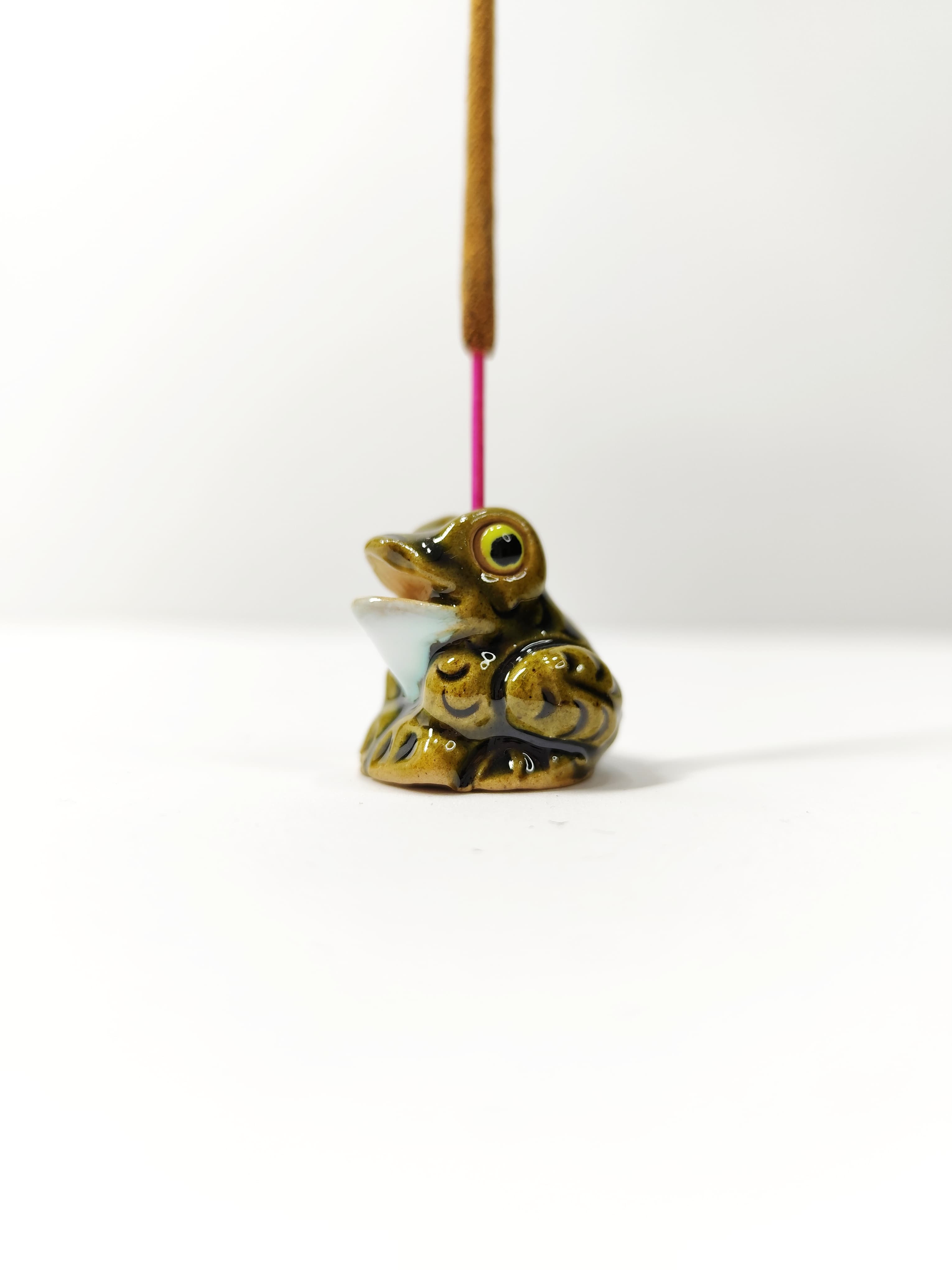 Portaincienso Rana Cerámica Artesanal Perú