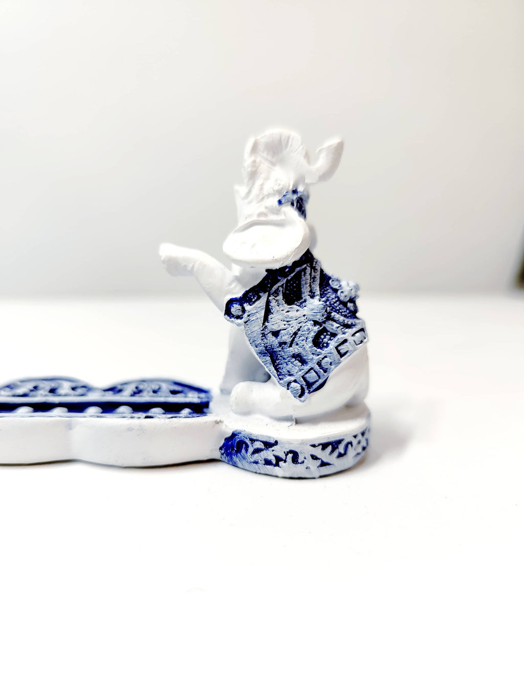 Portaincienso Elefante Blanco y Azul