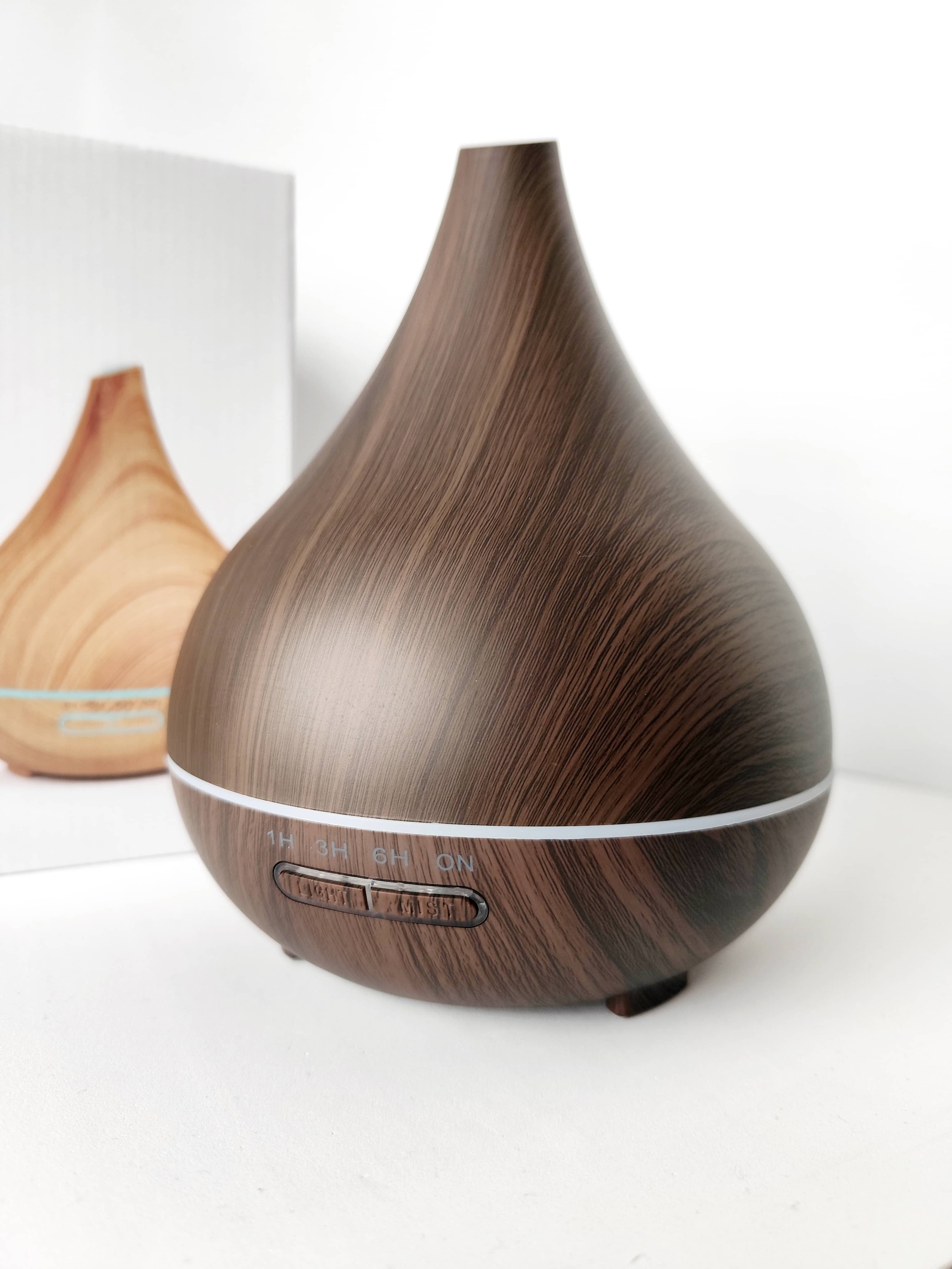 Difusor Eléctrico Aromático 400ml - Diseño Gota Alargada con Control Remoto