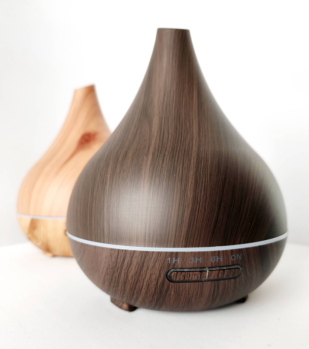 Difusor Eléctrico Aromático 400ml - Diseño Gota Alargada con Control Remoto