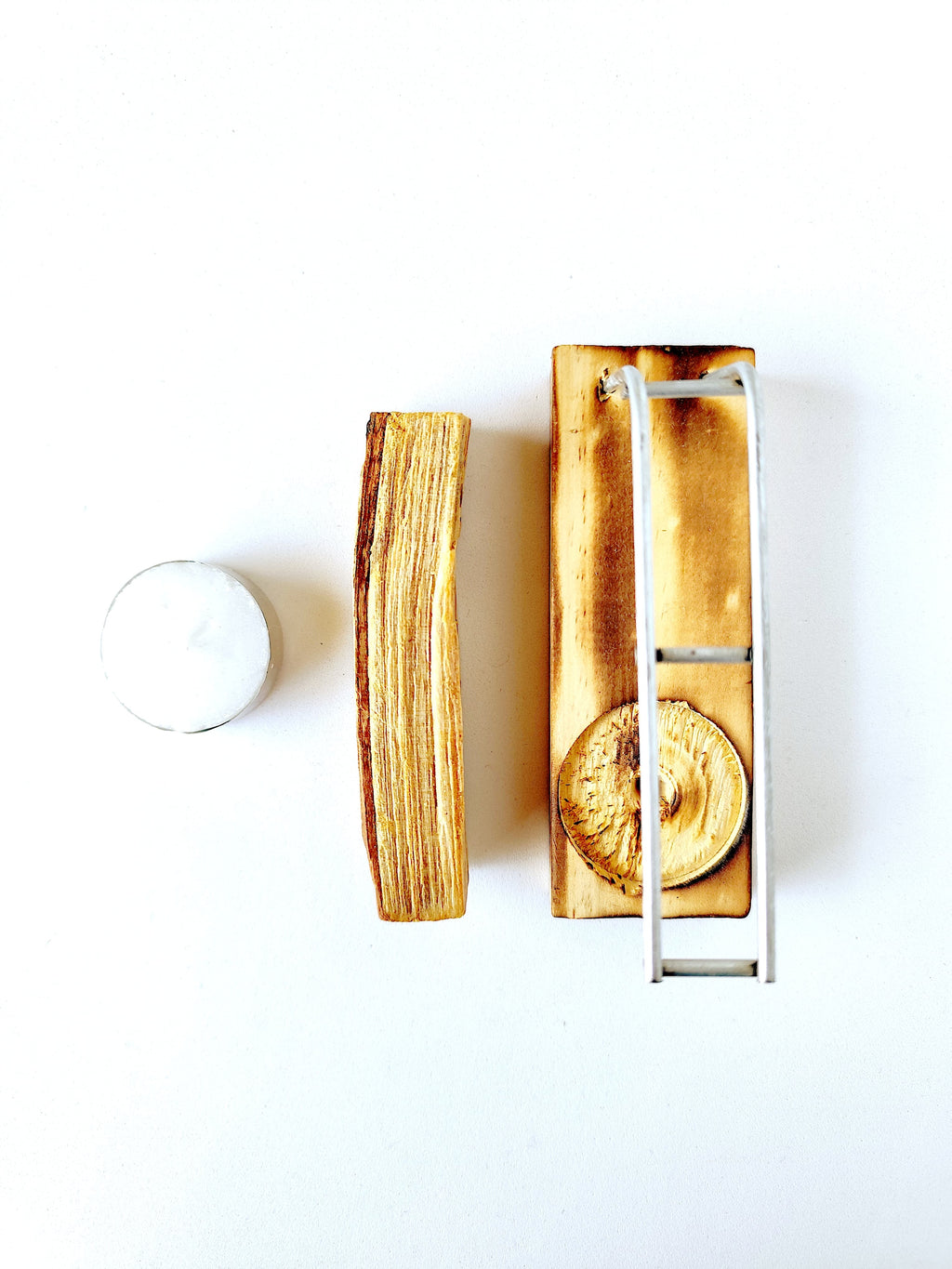 Pack Ritual de Sahumado: Quemador + Palo Santo + Vela – Buenkarma.cl