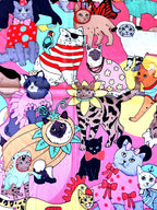 Pañoleta Gatos Disfrazados 70x70cm - Buenkarma.cl