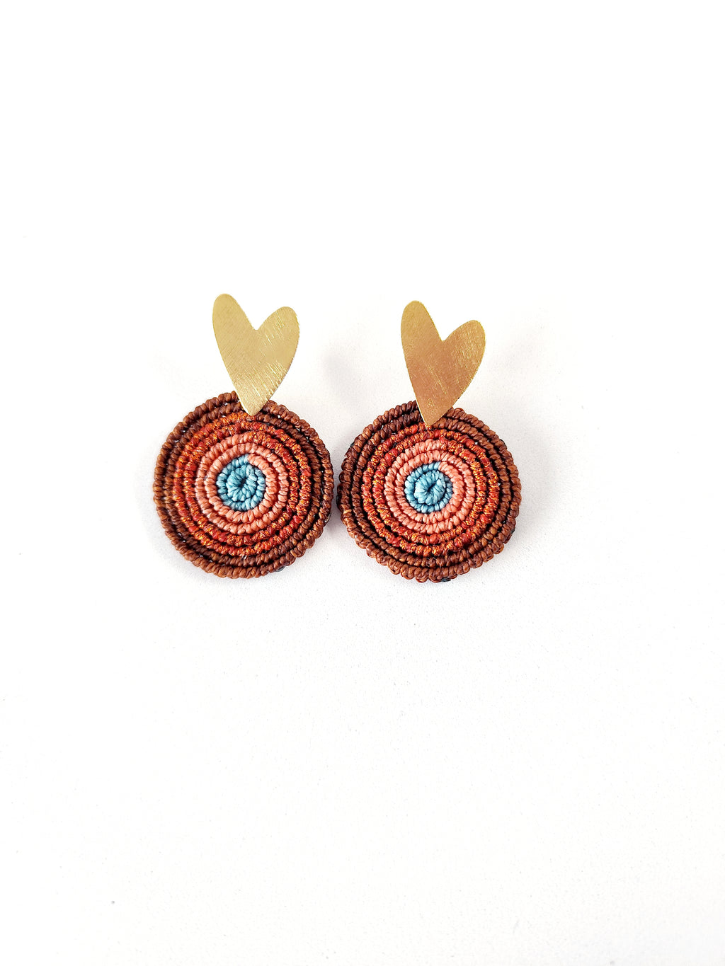 Aros Encantos de Amor Café – Topacio Macramé