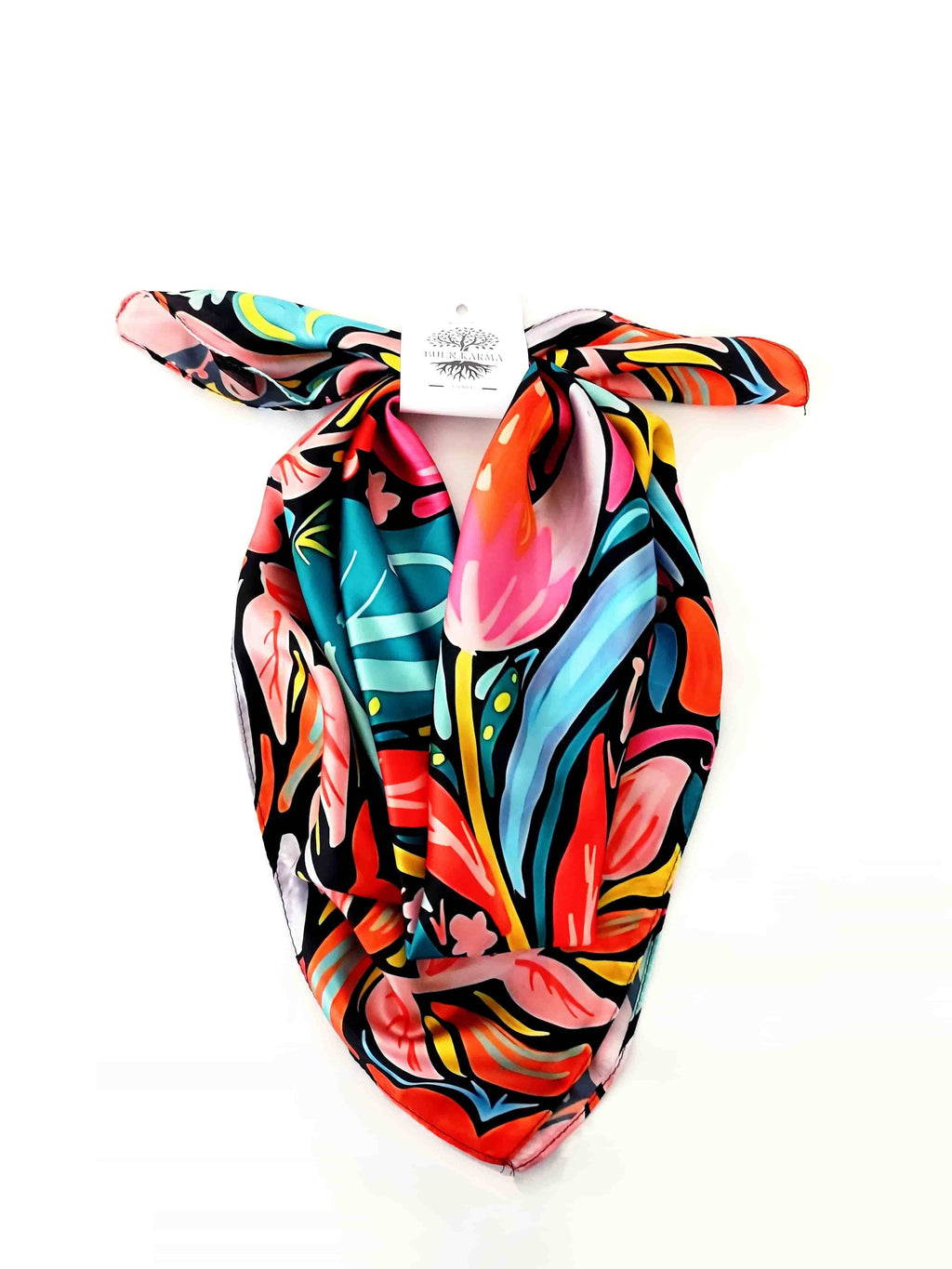 Pañoleta Floral 70x70 - Buenkarma.cl