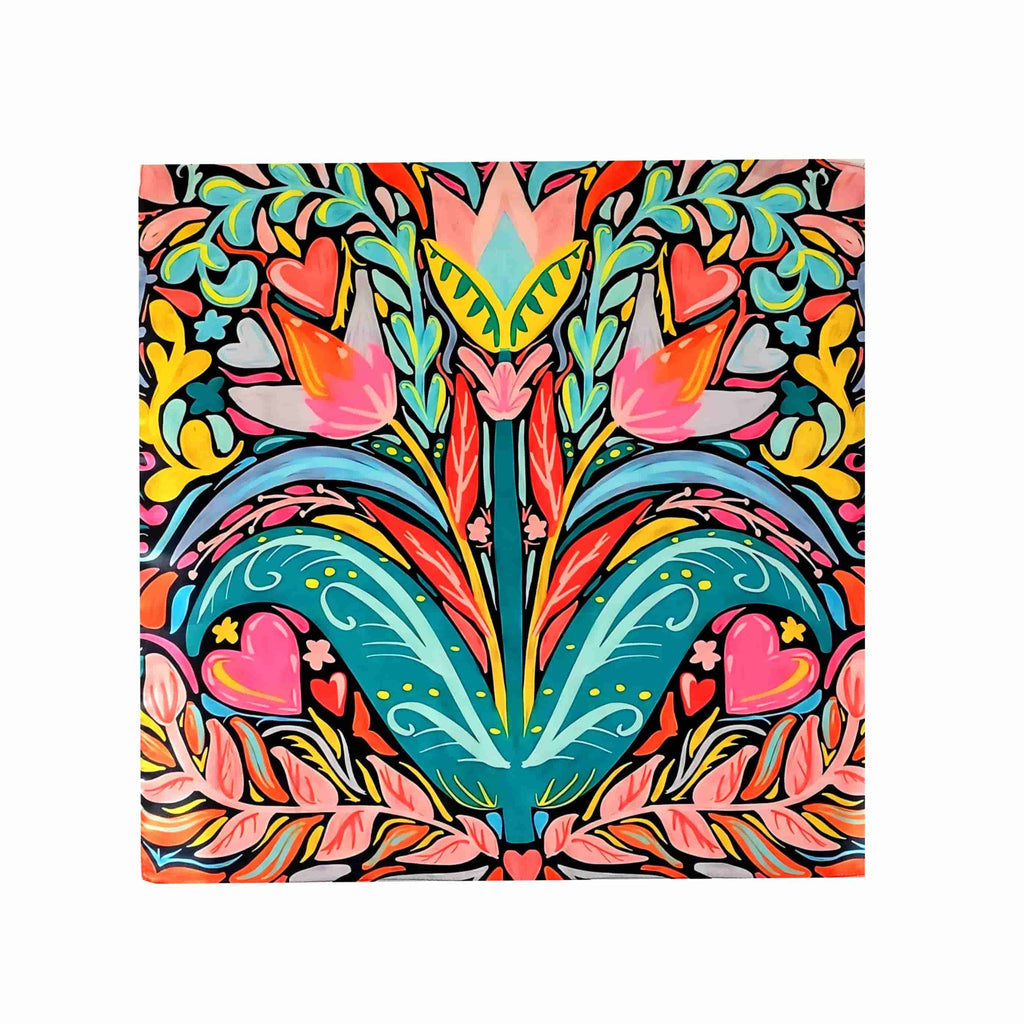 Pañoleta Floral 70x70 - Buenkarma.cl
