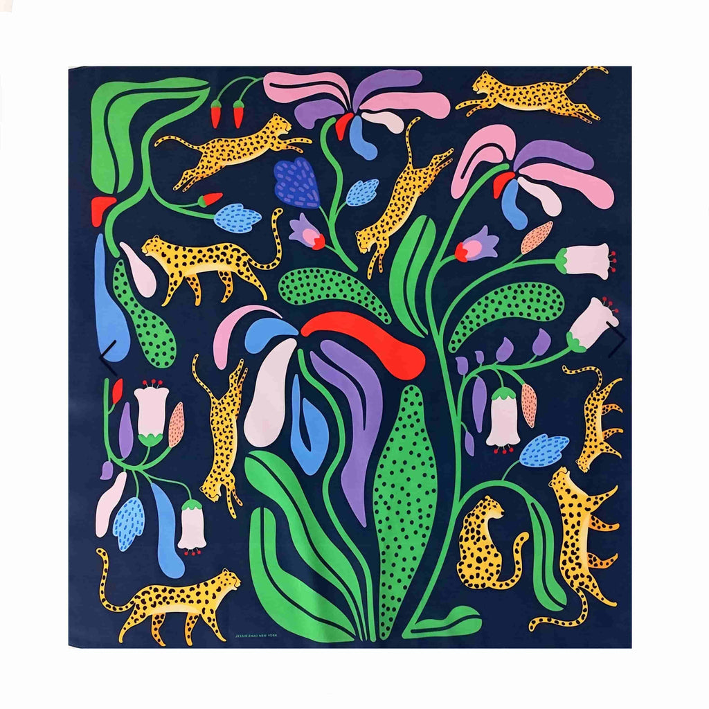 Pañoleta Leopardo 70x70 - Buenkarma.cl