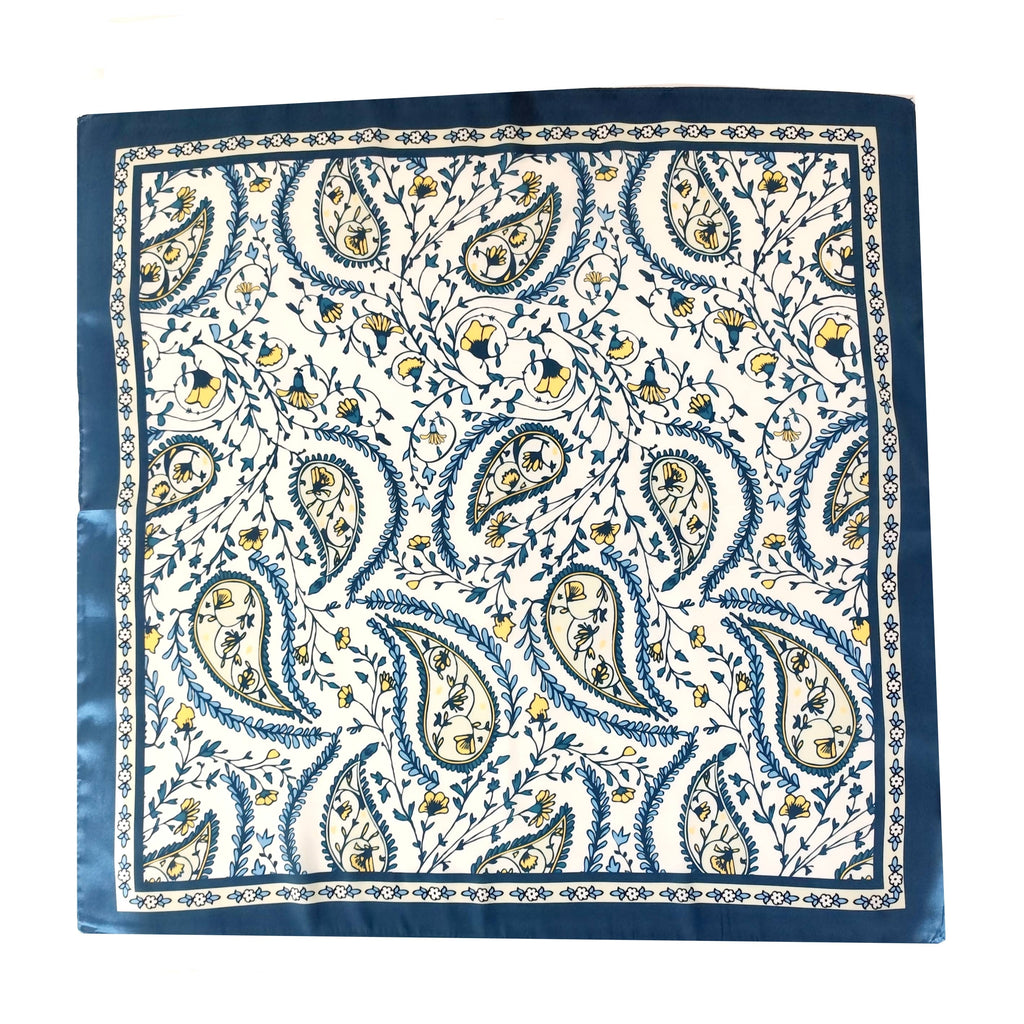 Pañoleta Boho Flores 70x70 - Buenkarma.cl