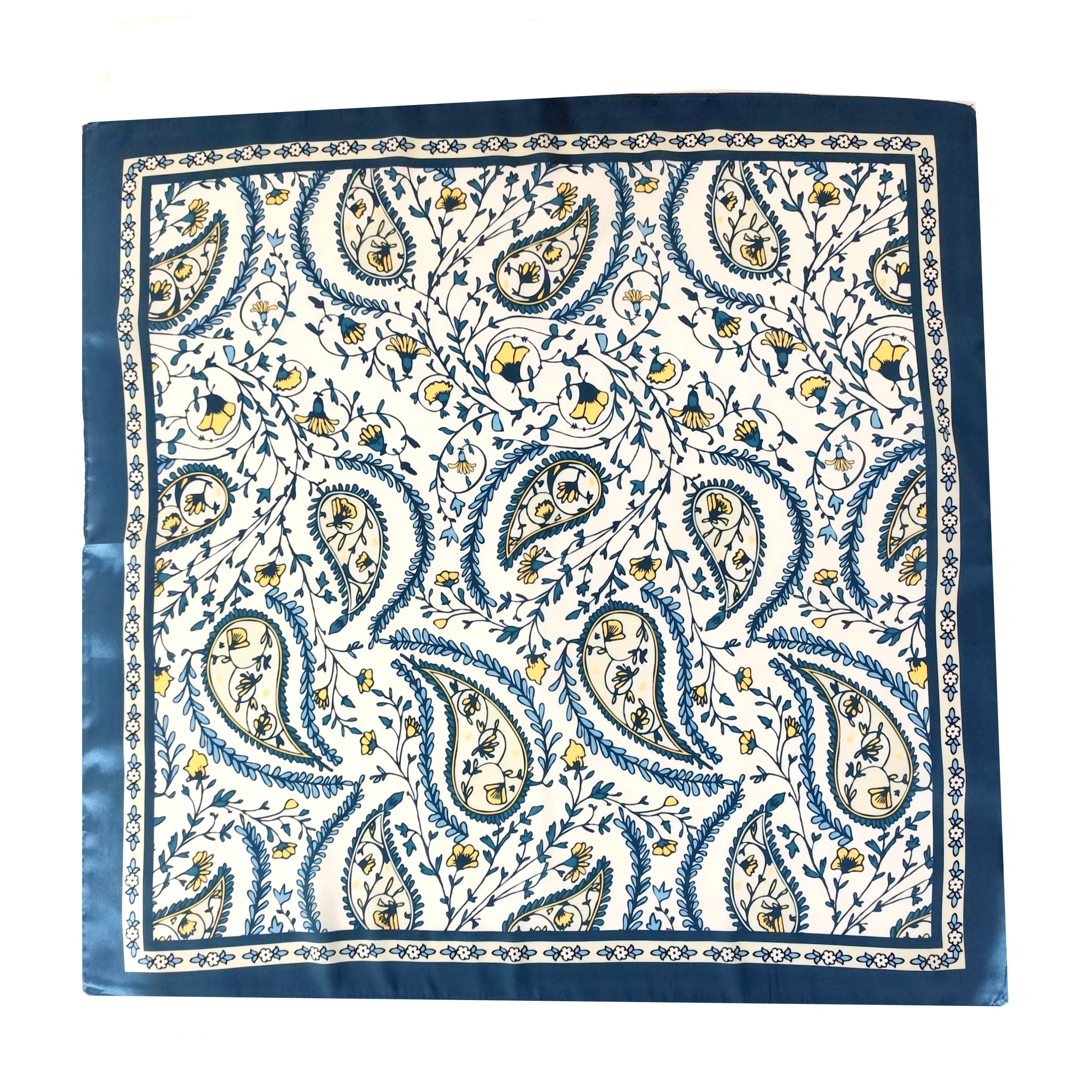 Pañoleta Boho Flores 70x70 - Buenkarma.cl