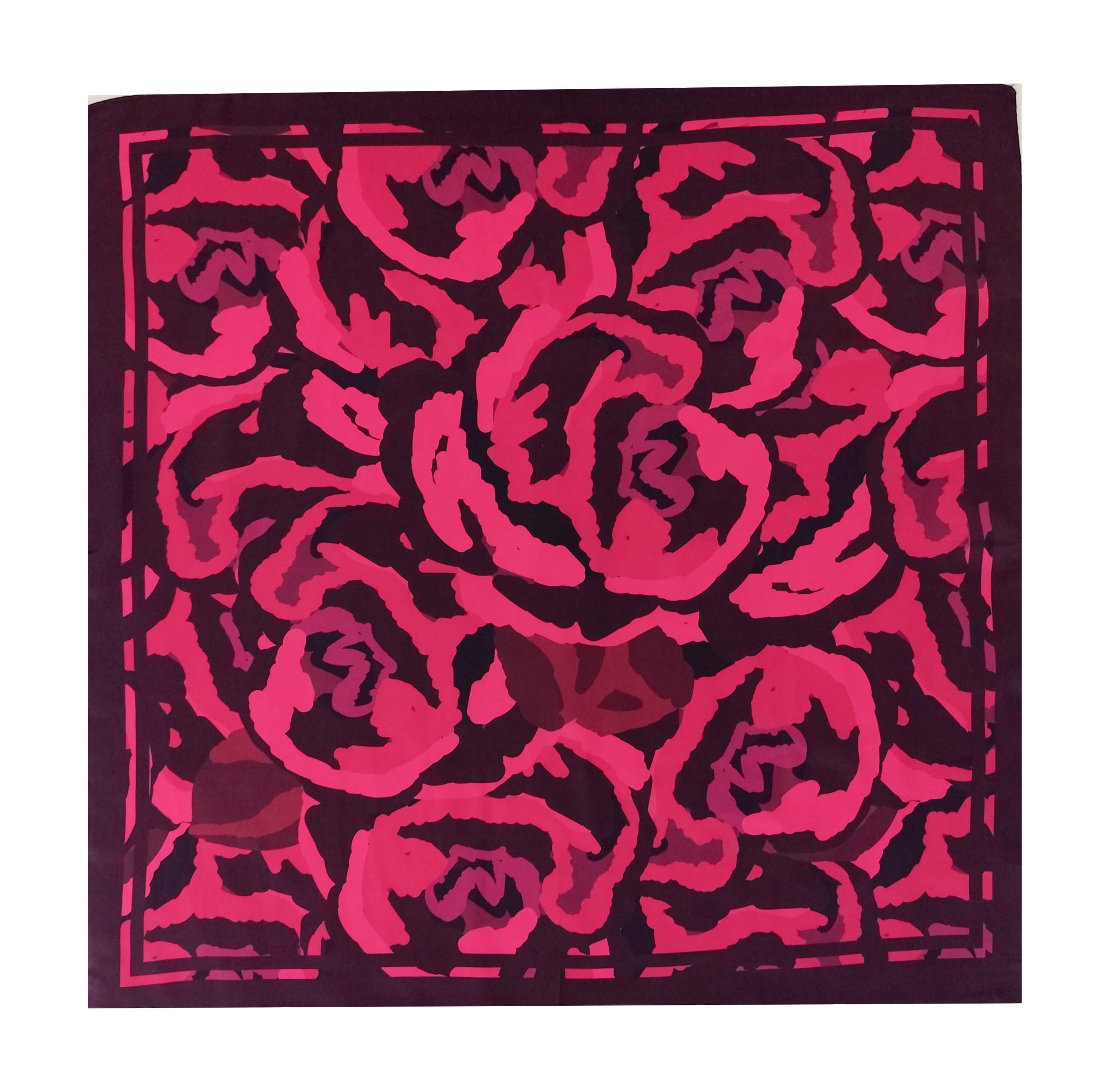 Pañoleta de Rosas 70x70 - Buenkarma.cl