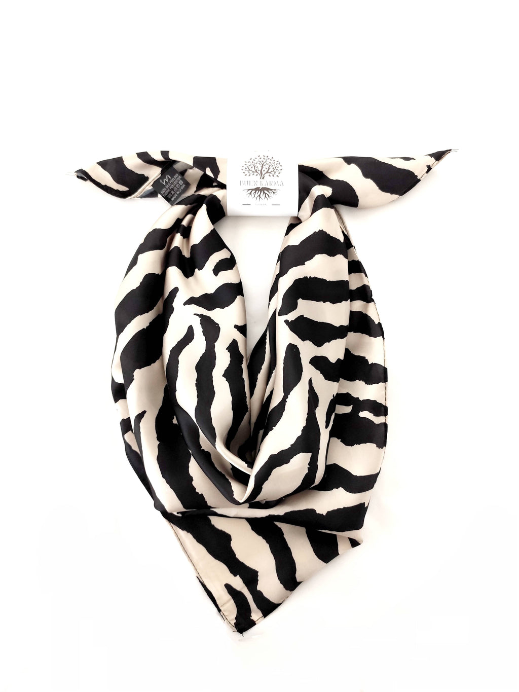 Pañoleta Cebra 70x70 - Buenkarma.cl