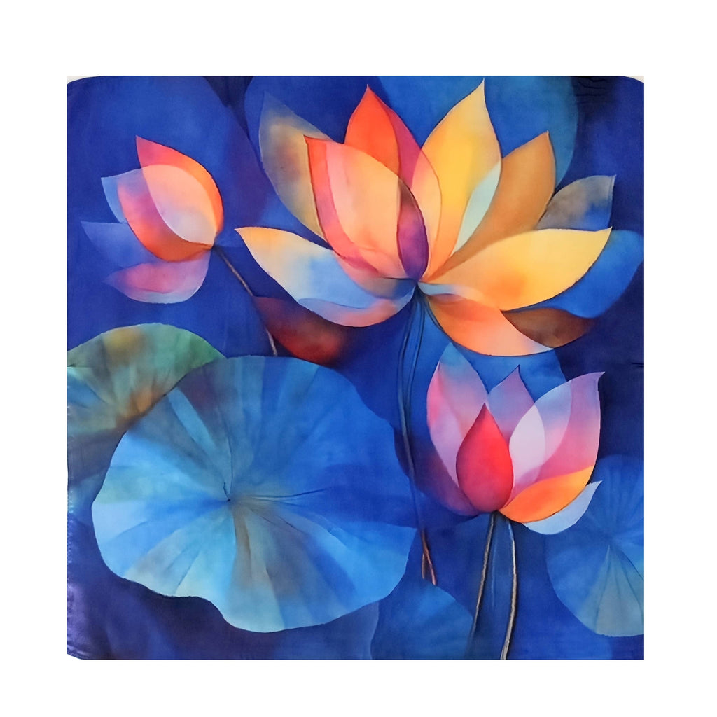 Pañoleta Flores Acuarela - Buenkarma.cl