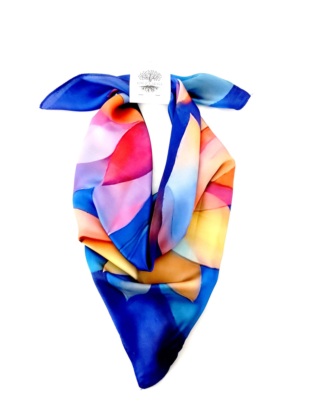 Pañoleta Flores Acuarela - Buenkarma.cl