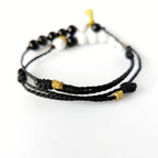 Set 2 Pulseras Amuleto Ying Yang – Equilibrio y Amor – Topacio Macramé