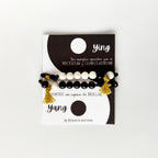 Set 2 Pulseras Amuleto Ying Yang – Equilibrio y Amor – Topacio Macramé