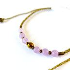 Collar Sentir de Amatista y Hematita – Topacio Macramé