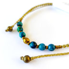 Collar Sentir de Crisocola y Hematita – Topacio Macramé