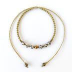Collar Sentir de Jaspe Dalmata y Hematita – Topacio Macramé