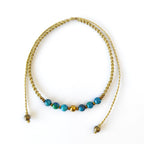 Collar Sentir de Crisocola y Hematita – Topacio Macramé