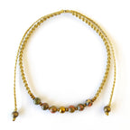 Collar Sentir de Unakita y Hematita – Topacio Macramé