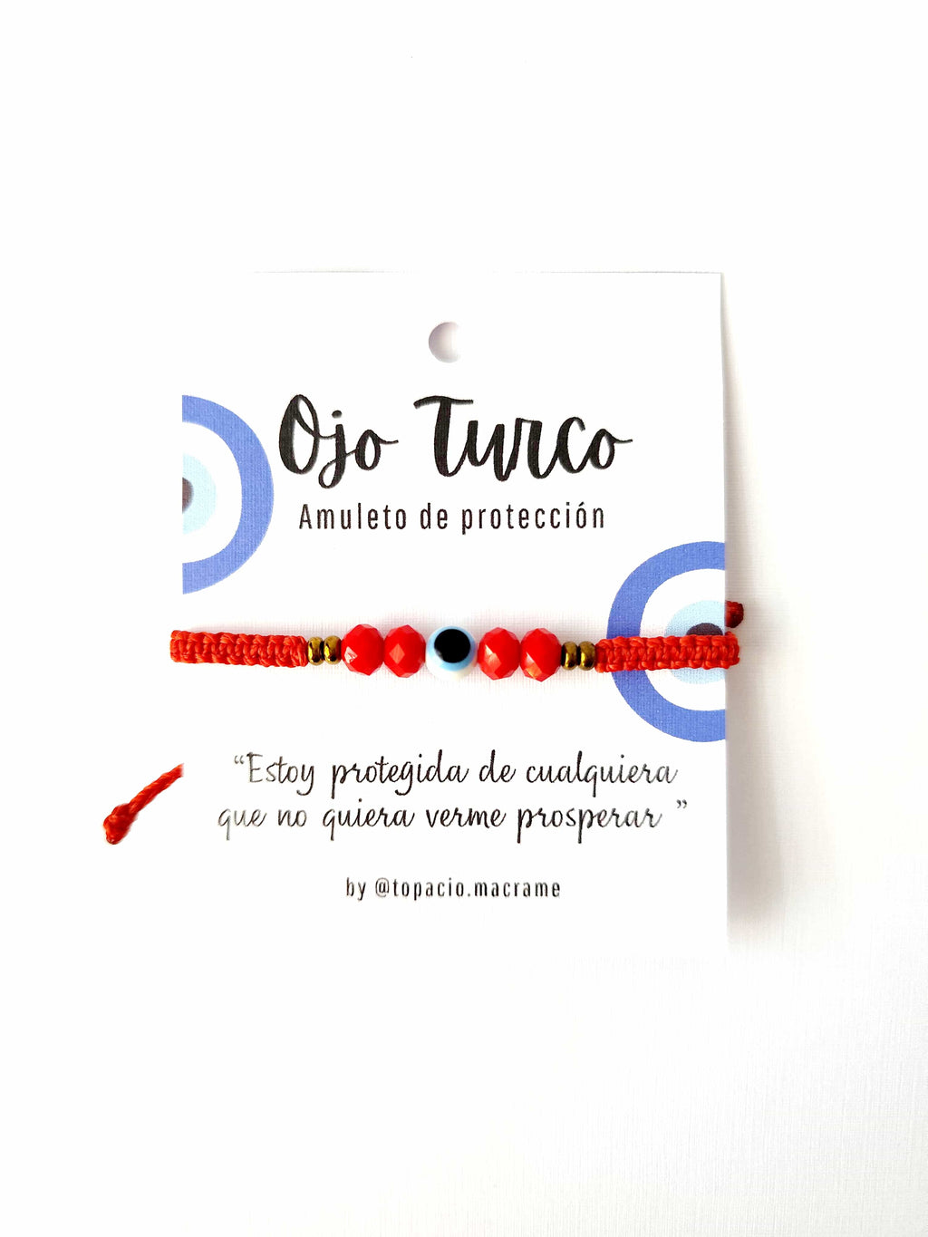 Pulsera Amuleto Ojo Turco – Protección – Topacio Macramé