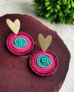 Aros Encantos de Amor Rosa – Topacio Macramé