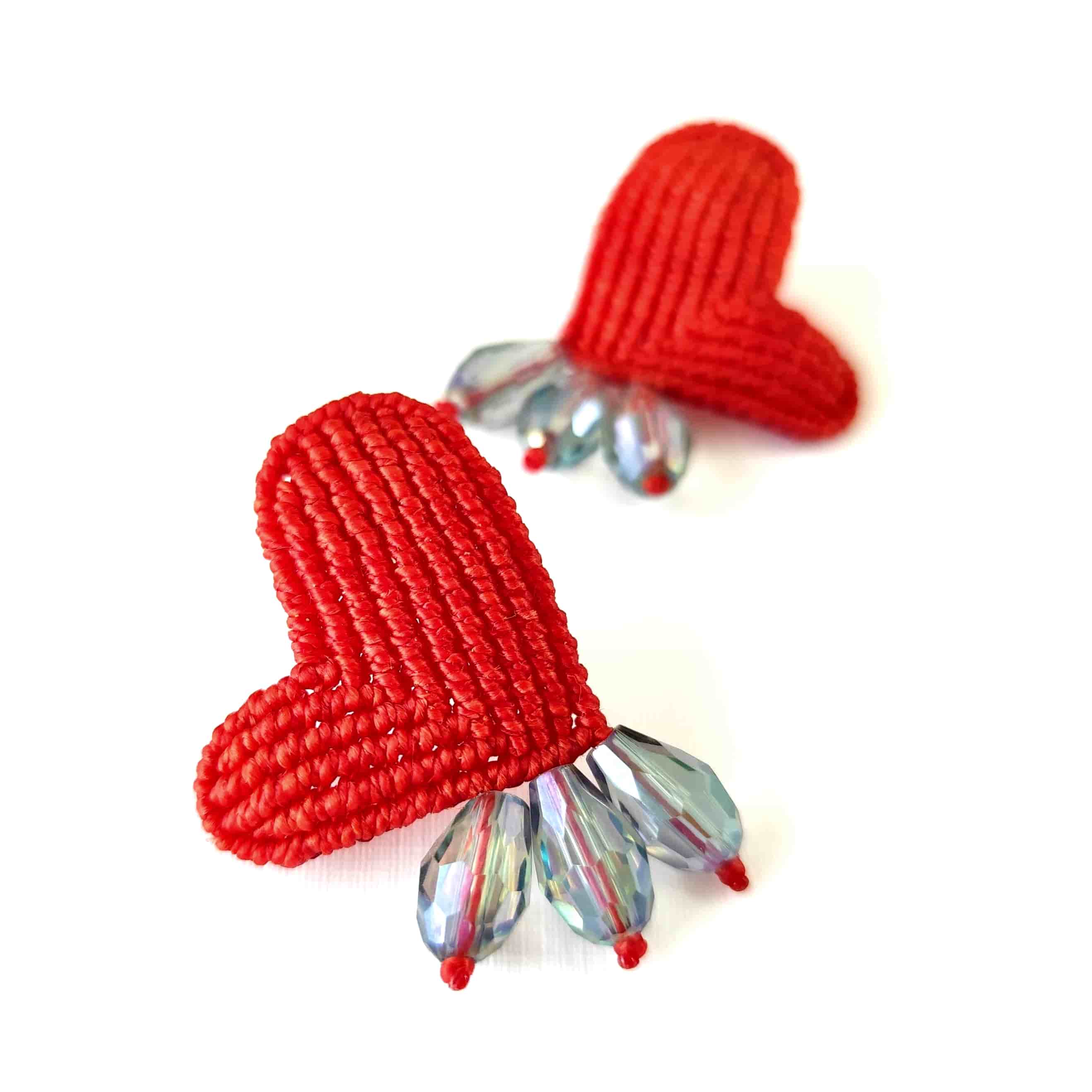 Aros Corazón – Topacio Macramé