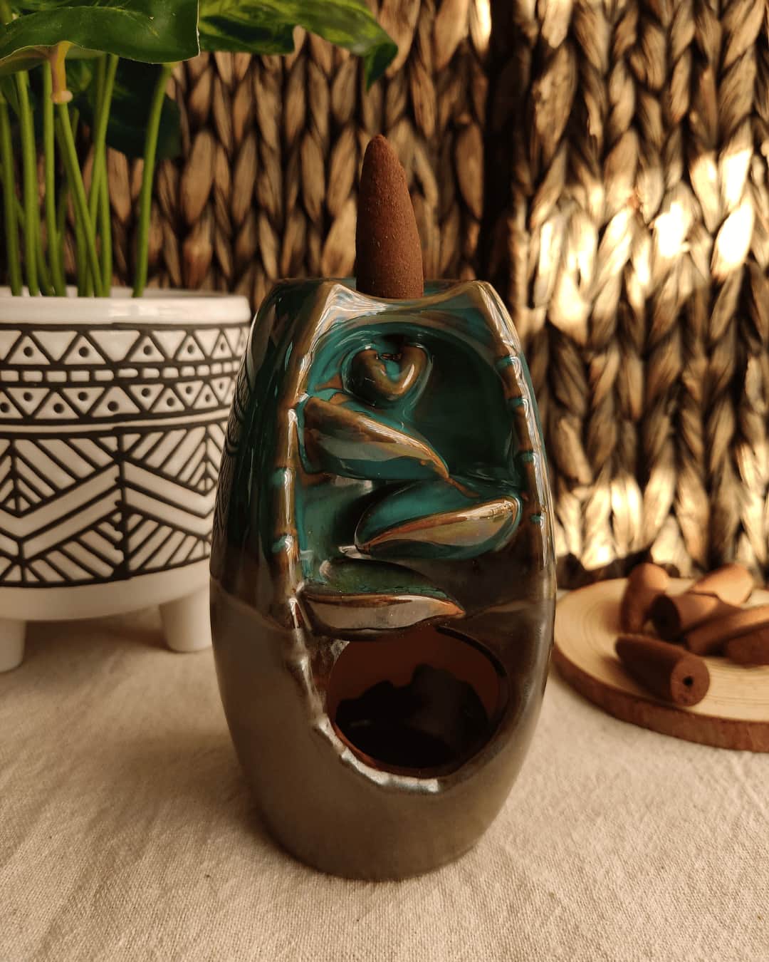 Cascada de Humo de Cerámica Mediana  - 13 cm