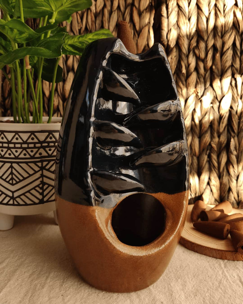 Cascada de Humo de Cerámica Grande - 19 cm