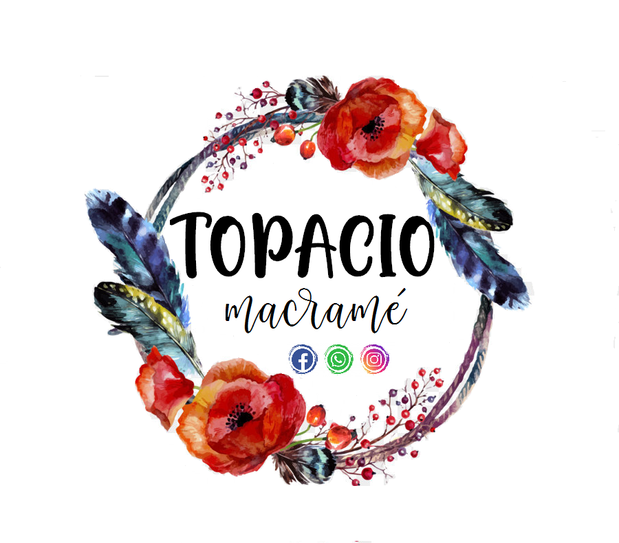 Aros Encantos de Amor Negro – Topacio Macramé